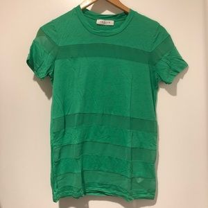 Sandro Paris Striped Mesh Top